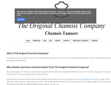 Tablet Screenshot of chamois.co.nz
